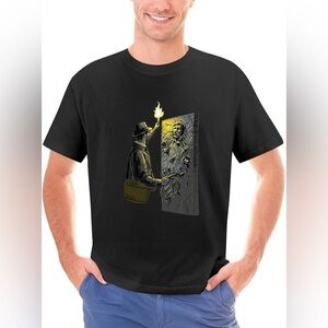 Indiana Jones Han Solo Carbonite Unisex Printed 100% Cotton Tee Black Size Large